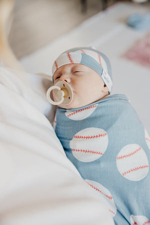 Knit Swaddle Blanket - Slugger