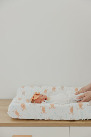 Premium Knit Diaper Changing Pad Cover - Tide